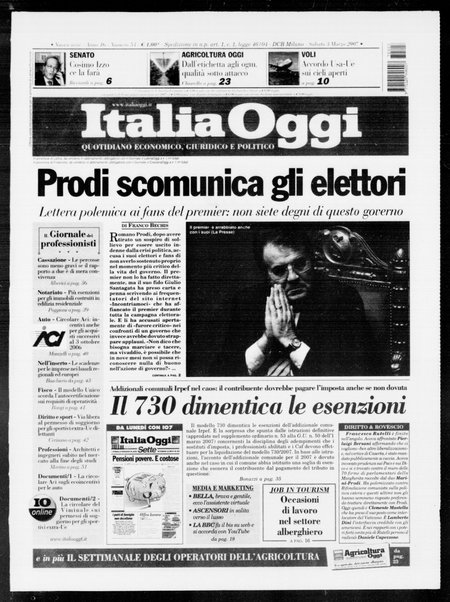 Italia oggi : quotidiano di economia finanza e politica